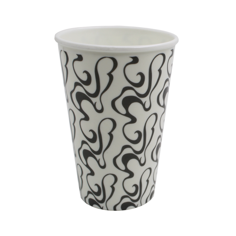 VASO LISO REDONDEADO DISEÑO LÍNEAS NEGRAS