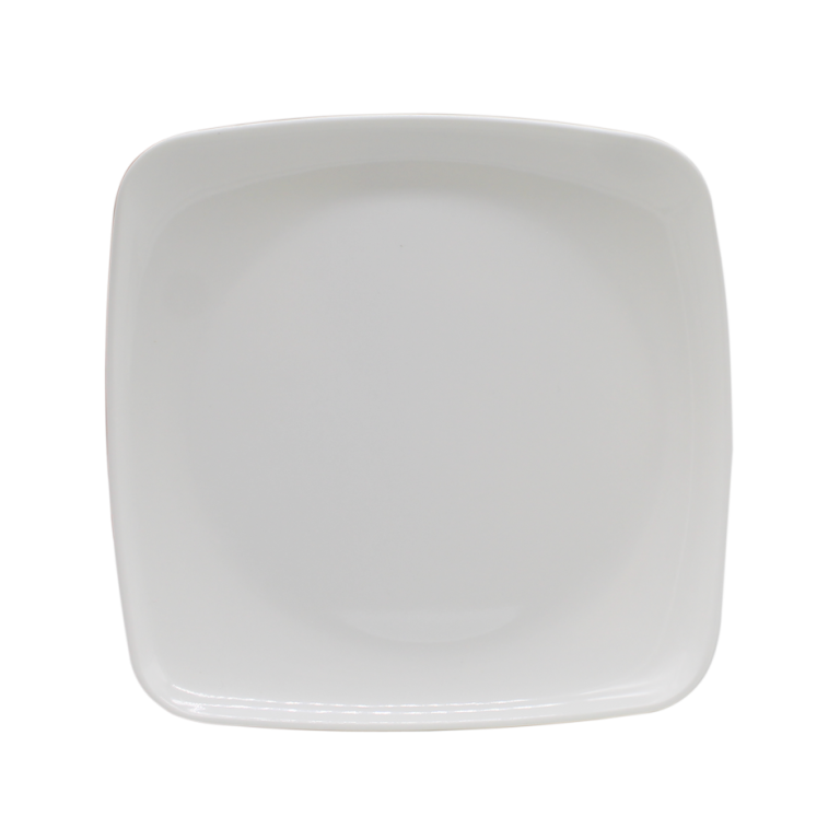 PLATO CUADRADO BORDE REDONDEADO MEDIANO BLANCO