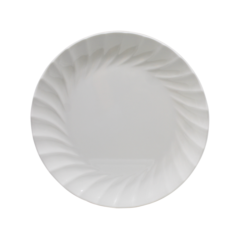 PLATO PLANO CIRCULAR RELIEVE BLANCO