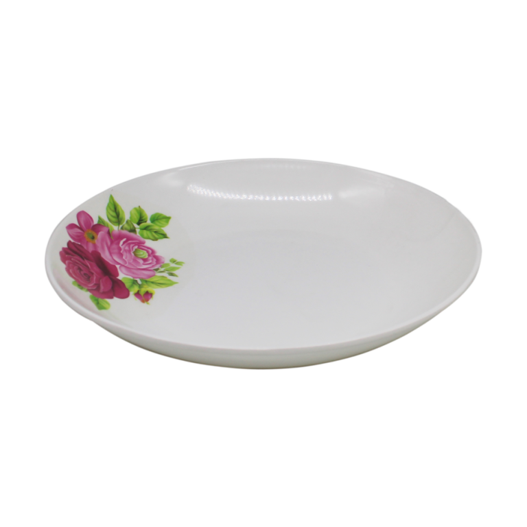 PLATO HONDO CIRCULAR MEDIANO DISEÑO ROSAS