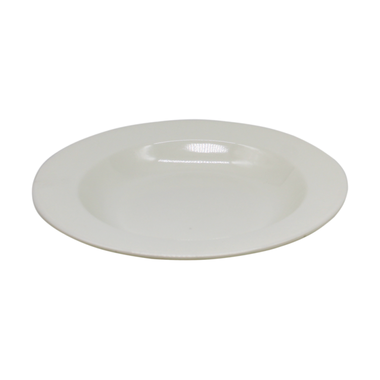 PLATO CIRCULAR BORDE PLANO BLANCO