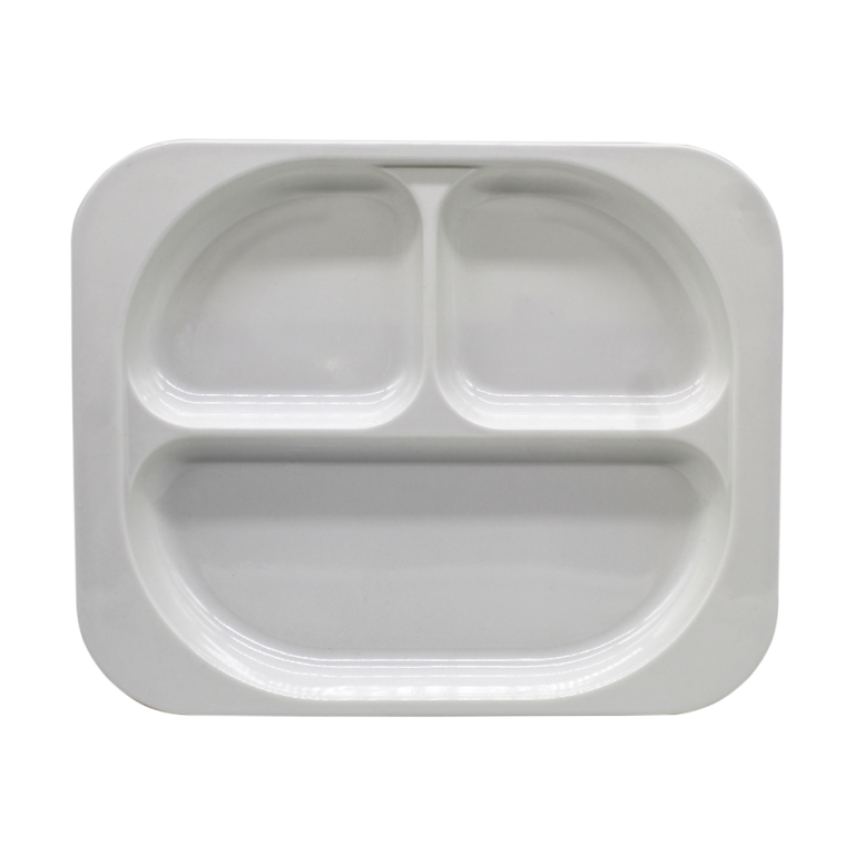 PLATO INFANTIL MULTIUSO RECTANGULAR BLANCO