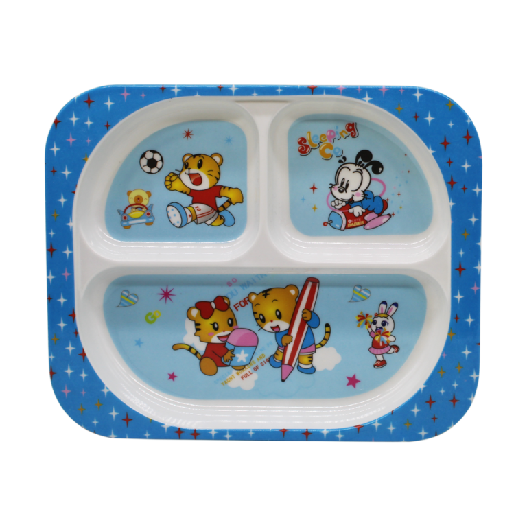 PLATO INFANTIL MULTIUSO RECTANGULAR DISEÑO FUTBOL