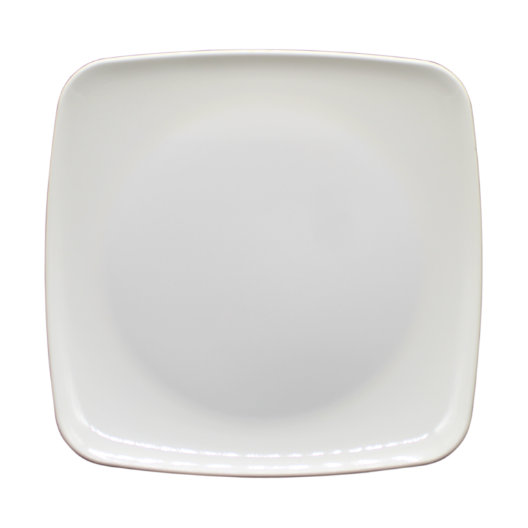 PLATO CUADRADO BORDE REDONDEADO BLANCO