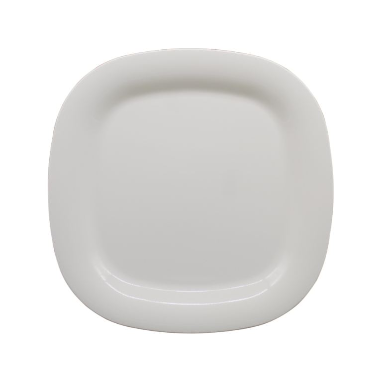 PLATO CUADRADO CON CURVA PEQUEÑO BLANCO