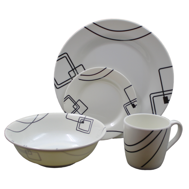VAJILLA CLASSIC LINEAS NEGRAS